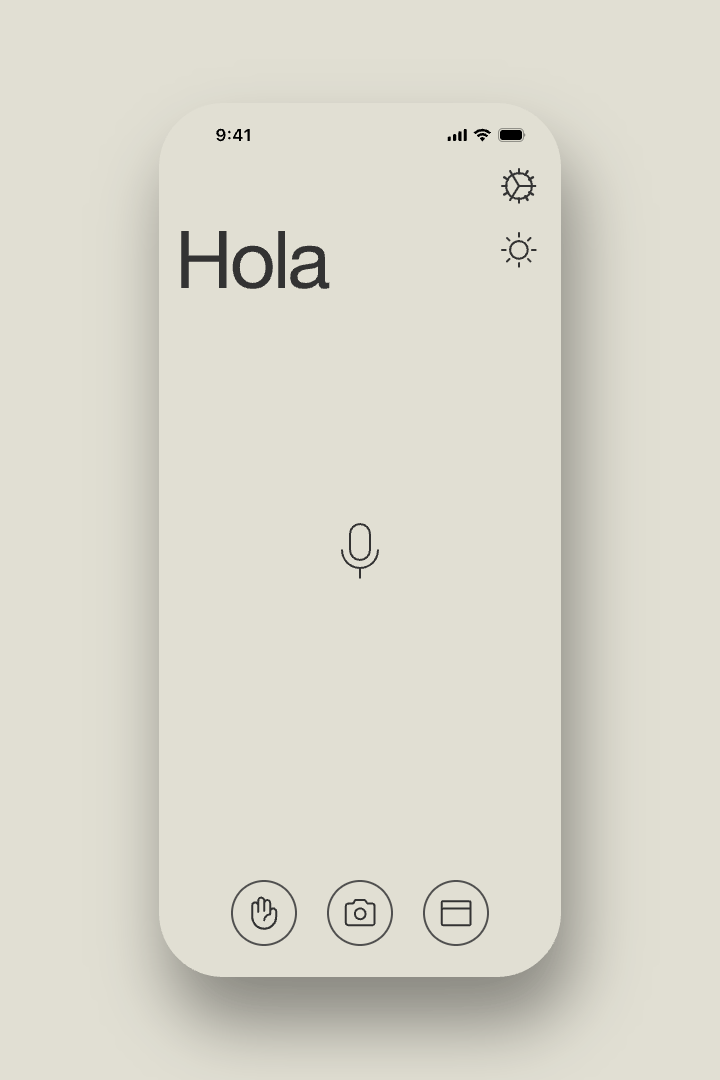 Animated scene showing the Vue concept applied to a real-world low-vision context.